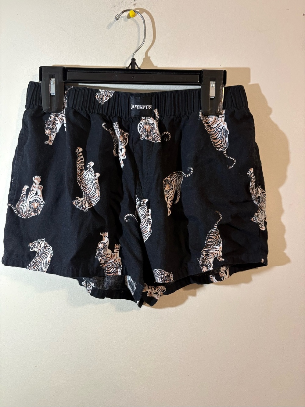 Joyspun pajama boxer shorts women's small black tiger pattern relaxed fit